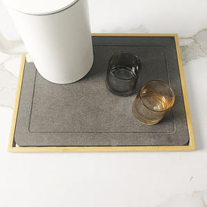 ถาดเก็บของดินไดอะตอมเมียร์ทรงสี่เหลี่ยมผืนผ้า สำหรับจัดระเบียบบนโต๊ะ สำหรับชา กาแฟ เครื่องสำอาง ห้องครัว ห้องน้ำ แบบตั้งโต๊ะ รุ่น CYB800 - Product Image 1