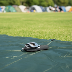 <span class=keywords><strong>Set</strong></span> di posate da campeggio leggero e portatile in acciaio inossidabile 410, coltello, forchetta e cucchiaio pieghevoli per picnic ed escursioni - Product Image 1