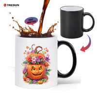 Boîte cadeau de 11 oz avec logo personnalisé imprimé, tasse à café en céramique, sublimation, changement de couleur sensible à la chaleur, tasse magique pour la sublimation
