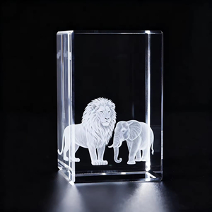 Hbl K5 Tinh thể thủy tinh Cube tùy chỉnh ảnh 3D khắc laser trống khung ảnh pha lê Cube cho món quà lưu niệm - Product Image 2