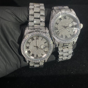 Orologio da <span class=keywords><strong>Uomo</strong></span> YSS Jewelry Placcato Oro 18k, Stile Hip Hop con Diamanti CZ, in Acciaio Inossidabile - Product Image 1