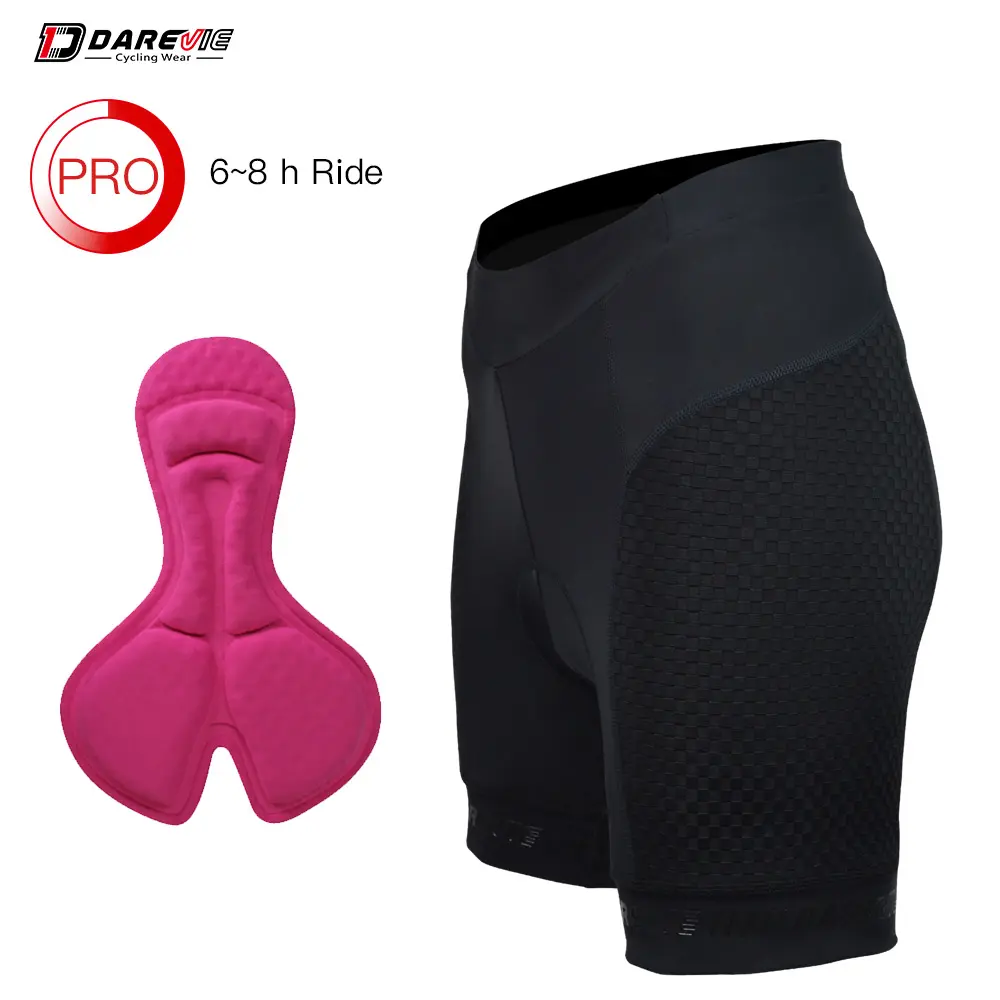DAREVIE 3D Padded Shockproof Women's Cycling Shorts MTB Road Bike Tights Anti Slip Black S-XL Polyester Custom Team