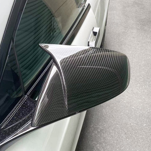Coque de rétroviseur en carbone sec noir style Bullhorn pour Tesla MODEL 3YSX, boîtier de rétroviseur de recul, réflecteur - Product Image 4