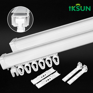 Iksun Manufacturer Hot Selling S Fold Curtain <b>Rail</b> Aluminium S Wave Fold Curtain Track - Product Image 3