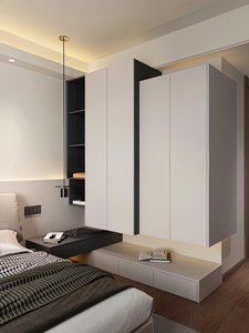 Armadio Modulare Smontabile in Legno Massello <span class=keywords><strong>con</strong></span> Ferramenta Silenziosa <span class=keywords><strong>per</strong></span> Case in Affitto e Camere degli Ospiti - Product Image 3