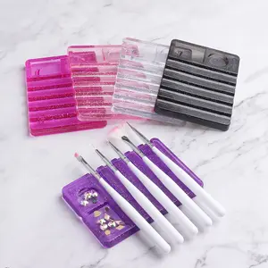 Beauty Manicure Gereedschap Nagellak Kleur Palet Lade Houder Display Stand Nail Art Acryl Brush Pen Houder