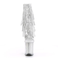 Bottines à lacets respirantes à talon fin et bout haut pour femme, avec fausse fourrure de diamant et pompon, 8 pouces (20 cm), pour l'automne et l'hiver, rehaussant la taille