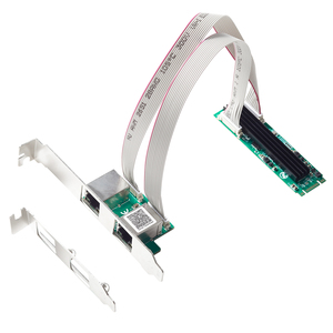 Tarjeta Ethernet Interna de 2 Puertos M.2 NGFF 2.5G con Cable RTL8125B para Expansión de LAN Dual (En Stock) Tarjeta de Red 2.5G - Product Image 1
