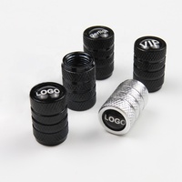 Bouchons de valve Schrader en aluminium pour pneus de voiture, avec emblème logo, accessoires de protection anti-poussière pour roues