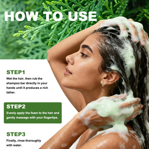 Usma çim ve Cedarwood şampuan Bar-saç büyüme ve kalınlaşma için, saç dökülmesini azaltır, tüm doğal, OEM/ODM GMP fabrika - Product Image 5