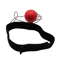 Vente en gros, rouge, noir, personnalisé, haute vitesse, jeu de balles réflexes de boxe avec bandeau