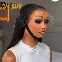 Perruque Bob Lisse Naturelle SDD Double Drawn de Haute Qualité en Cheveux Humains Vietnamiens, Perruque Frontale en Dentelle Sans Colle, Perruques Bob Droites avec Dentelle Frontale