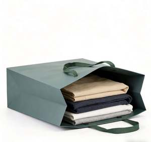 Bolsas de Regalo de Papel Recubierto con Logotipo Impreso Personalizado, Bolsas de Compras con Asas de Cinta, Relieve, para Promoción en Supermercados - Product Image 5