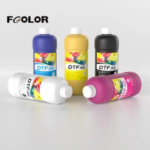 Fcolor yüksek kalite 1000ml XP600 DTF beyaz mürekkep Epson L805 i3200 L1800 mürekkep püskürtmeli yazıcı için Premium toplu tekstil Pigment mürekkebi Manufa