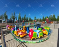 Manège professionnel pour enfants : mini-montagnes russes, train électrique grande capacité sur rail pour parcs d'attractions et fêtes foraines en extérieur