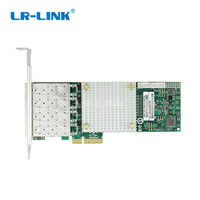 Carte réseau PCI Express x4 Quad sfp port 100Base-FX basée sur le jeu de puces Intel I350