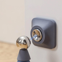 Butée de porte silencieuse à aimant puissant, fixation sans perçage par vis, pour toilettes à ventouse