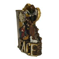 Paix Nativité Résine Figurine De Noël avec Sainte Famille 9 1/4 Pouces-Saint Joseph, Vierge Marie et L'enfant Jésus Christ