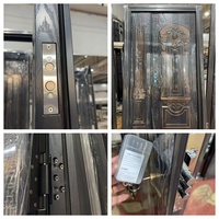 Porte blindée de style turc de luxe, porte d'entrée moderne turque, insonorisée, en acier laminé à froid, anti-effraction, pour villa