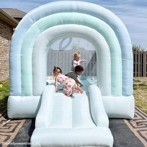 Castillo Inflable Moetry Rosa Pastel y Blanco para Bodas, Brincolín para Niños, <span class=keywords><strong>Alquiler</strong></span> para Fiestas - Product Image 2