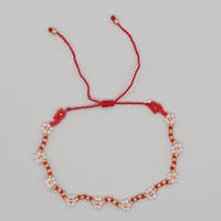 Bracelets d'amitié bohèmes faits à la main, ajustables, avec perles colorées en forme de marguerite, idéal comme cadeau
