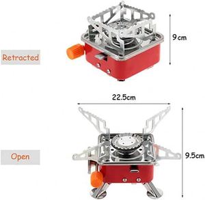Free Sample Ultralight Camping Stove Portable <b>Mini</b> Outdoor Folding Metal Camping Gas Stove Windproof Furnace Burner <b>Backpacking</b> - Product Image 2