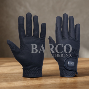 Gants d'équitation professionnels de haute qualité, demi-doigts, fermeture auto-agrippante, polyester, vêtements de sport unisexes, meilleur prix abordable - Product Image 2