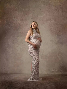 Abito lungo per fotografia <span class=keywords><strong>premaman</strong></span> in stile diamante stile europeo e americano con paillettes - Product Image 4