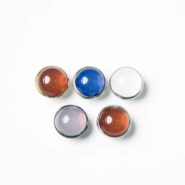 Children's Clothing Snap Button 12mm Pearl Plastic with Mesh Decoration Plating Technique