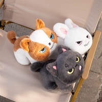 Peluche chaton mignon en velours moelleux, rembourrée en coton PP, de haute qualité, pour machine à griffes et voiture, modèle international
