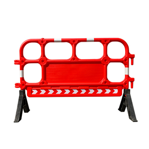 Barrera de Tráfico de Plástico HDPE Moldeado por Soplado de 1350*900 mm, Barrera Modular de Control de Multitudes de Plástico Encajable para Obras de Construcción - Product Image 5