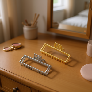 Fermaglio per capelli grande da 9 cm, pinza per capelli in metallo, accessorio per capelli alla moda da donna - Product Image 3