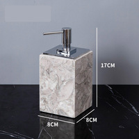 Ensemble de salle de bain en marbre 5 pièces, ensemble de lavabo 4 pièces, flacon de désinfectant pour les mains, boîte à mouchoirs, plateau, ensemble de salle de bain assorti