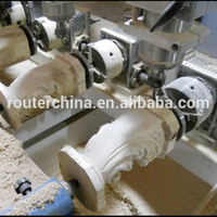 8 broches 3D Statue graveur Multihead 4 axes tournant CNC routeur Machine fabriqué en Chine pour les routeurs à bois