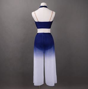 Vêtements d'entraînement de <span class=keywords><strong>danse</strong></span> <span class=keywords><strong>classique</strong></span> maille pantalon de <span class=keywords><strong>danse</strong></span> à jambes larges femmes Style chinois dégradé couleur Art examen vêtements de <span class=keywords><strong>danse</strong></span> - Product Image 2