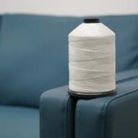 Fil à coudre tressé en polyester ciré haute ténacité pour canapés, chaussures, articles en cuir, couleur personnalisée