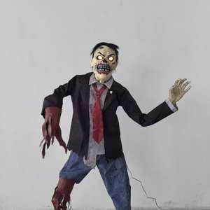 زومبي متحرك للهالوين مع إضاءة LED، ديكور شبح متحرك مخيف للحدائق الترفيهية والمنازل المسكونة - Product Image 4