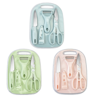 Lot de 3 ustensiles de cuisine en acier inoxydable avec ciseaux et planche à découper éplucheur vente en gros à bon prix