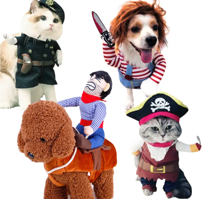 Cute Pet Clothes Halloween Holiday Gift Trending Dog Cowboy Horseback Pet Halloween Costumes For Dog.