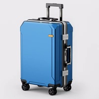 Maleta de Viaje con Ruedas Giratorias, Unisex, de Neopreno, con Gran Capacidad, Interfaz USB, Protección con Contraseña, Reforzada