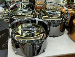 Ensemble chauffe-plats moderne nordique 3L 4L 5L avec poignée en <span class=keywords><strong>bois</strong></span>, pot isotherme, casserole thermique, kit boîte à lunch portable - Product Image 4