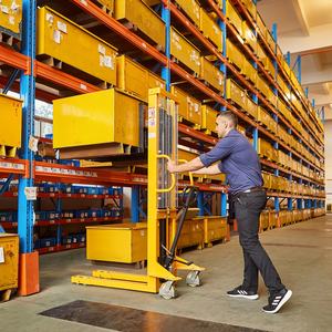 Xilin 500kg 1000kg 1500kg 0.5/1/1.5ton क्षमता मैनुअल हाइड्रोलिक पैलेट स्टेकर के साथ तय कांटे - Product Image 6