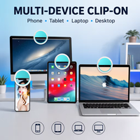 Lampe annulaire LED professionnelle à clipser, portable, pour selfie, diffusion en direct, pour téléphones, TikTok, vlog, maquillage, photographie, cadeaux de Noël et de fête