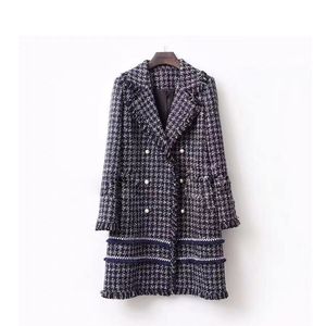 Veste en <span class=keywords><strong>laine</strong></span> <span class=keywords><strong>pour</strong></span> femme, trench-coat ample en tweed à carreaux, vêtement <span class=keywords><strong>pour</strong></span> femme, vêtement de style swallow - Product Image 4
