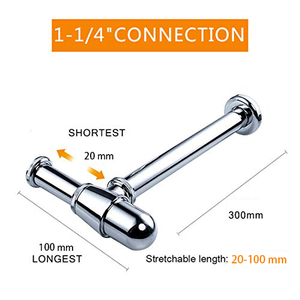 Accessori Universali per <span class=keywords><strong>Bagno</strong></span> all'Ingrosso: Sifone a Bottiglia Pop-up Cromato per <span class=keywords><strong>Scarico</strong></span> Lavabo - Product Image 2