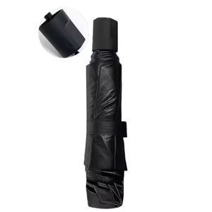 Custom logo Promotional Travel 3 Folding Pongee Outdoor Foldable Rain Semi-<b>Automatic</b> <b>Umbrella</b> - Product Image 2