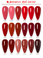 OEM Demonic Red Series Ibdgel UV Gel Polish 18 couleurs, non toxique, ensemble de produits de beauté, volume 15 ml