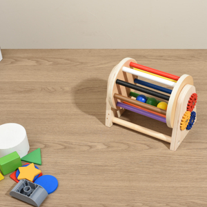 Bán Buôn Bằng Gỗ Giáo Dục Sớm Đồ Chơi Bánh Lăn Trống Phát Triển Trí Thông Minh Hỗ Trợ Giảng Dạy Màu Sắc Nhận Thức Đồ Chơi Phòng Chống Trống - Product Image 4