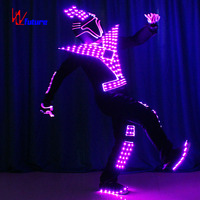 Trajes de Baile Tron Inalámbricos 433, Estilo Futurista, Ropa Luminosa para Actuaciones de Hip Hop y Baile de Salón