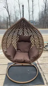 High Quality Adult Rattan Wicker Egg Hanging Chair PE Rattan Swing Garden Chair